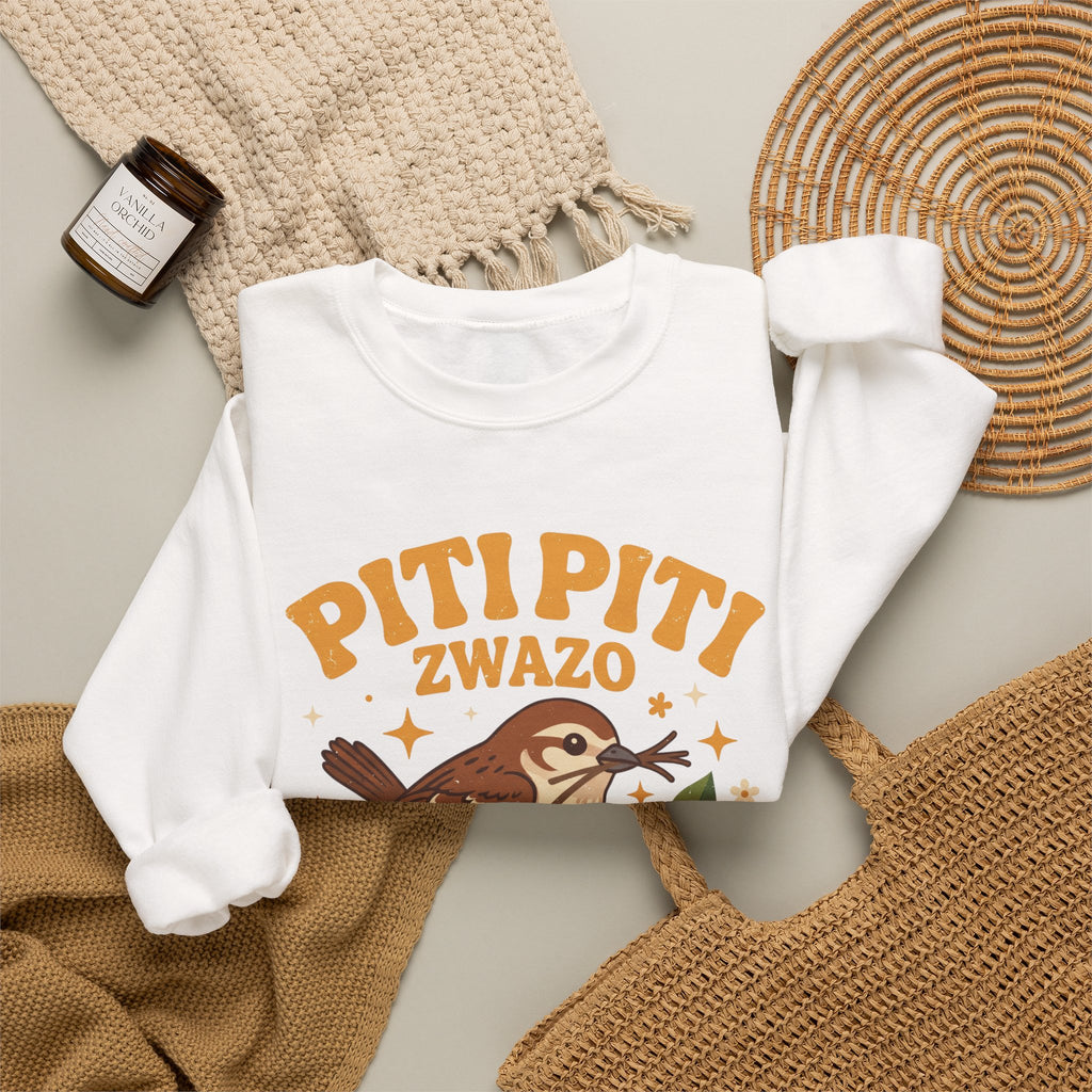 Piti Piti Zwazo Fè Nich Li – Haitian Creole Graphic T-Shirt | SONHCO
