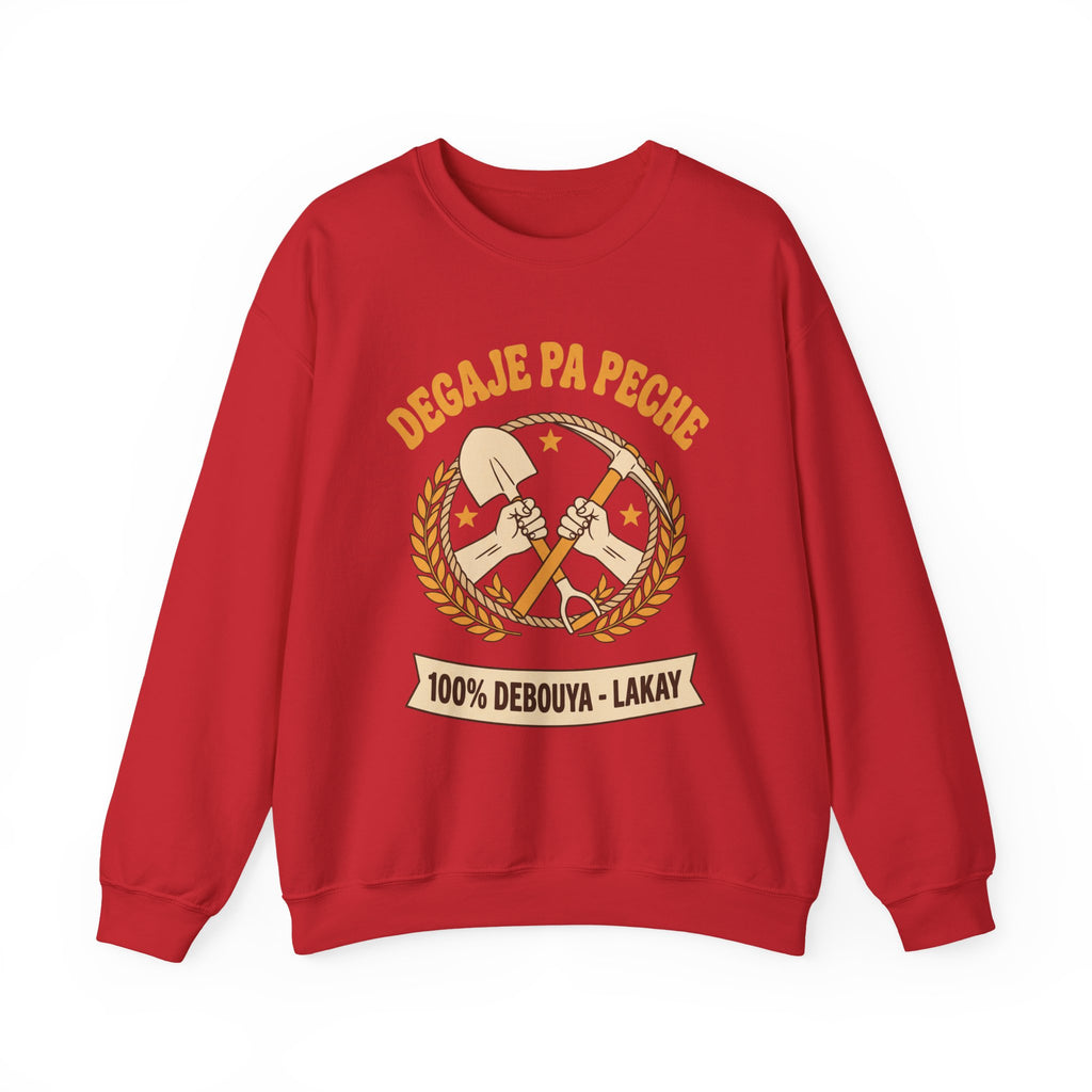 Degaje Pa Peche – Haitian Creole Motivational Graphic T-Shirt | SONHCO