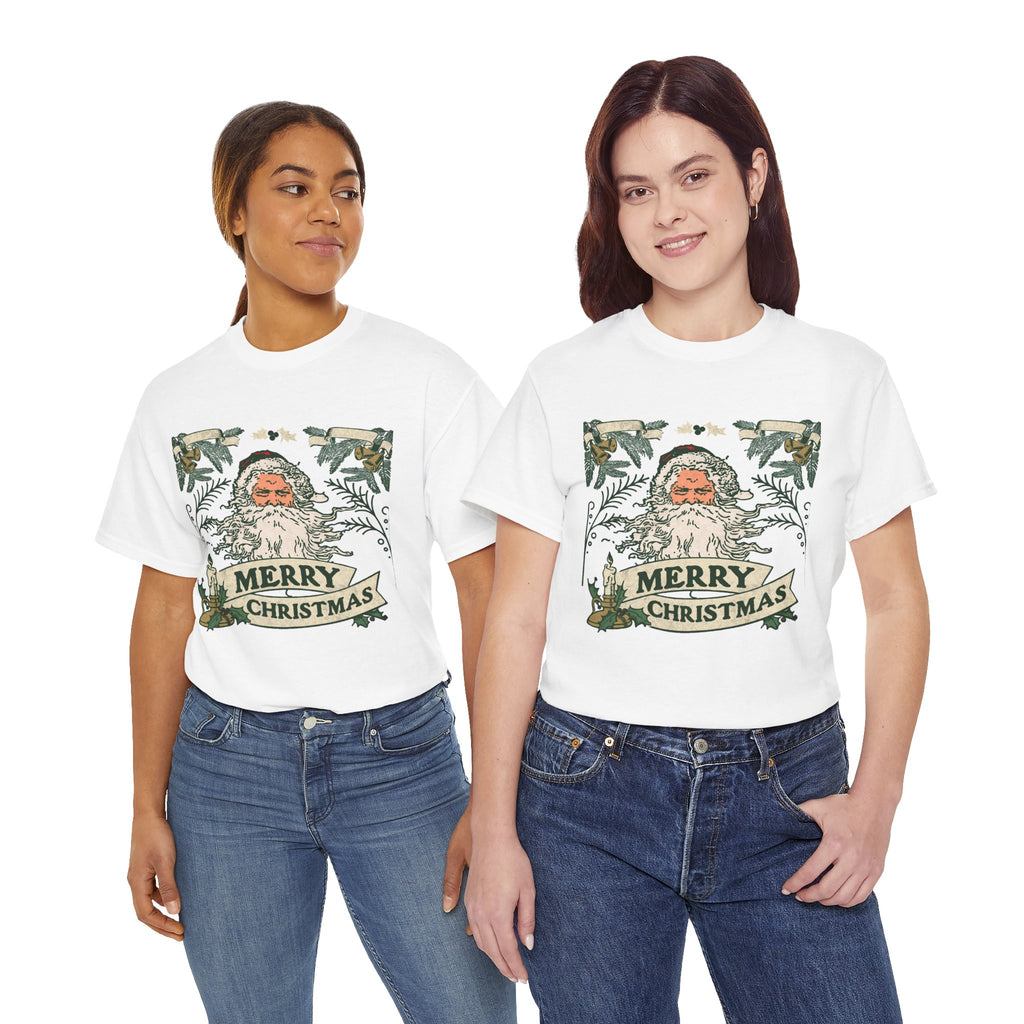 Vintage Santa Christmas Shirt, Retro Merry Christmas Tee, Old Fashioned Santa Graphic T-Shirt, Nostalgic Holiday Gift