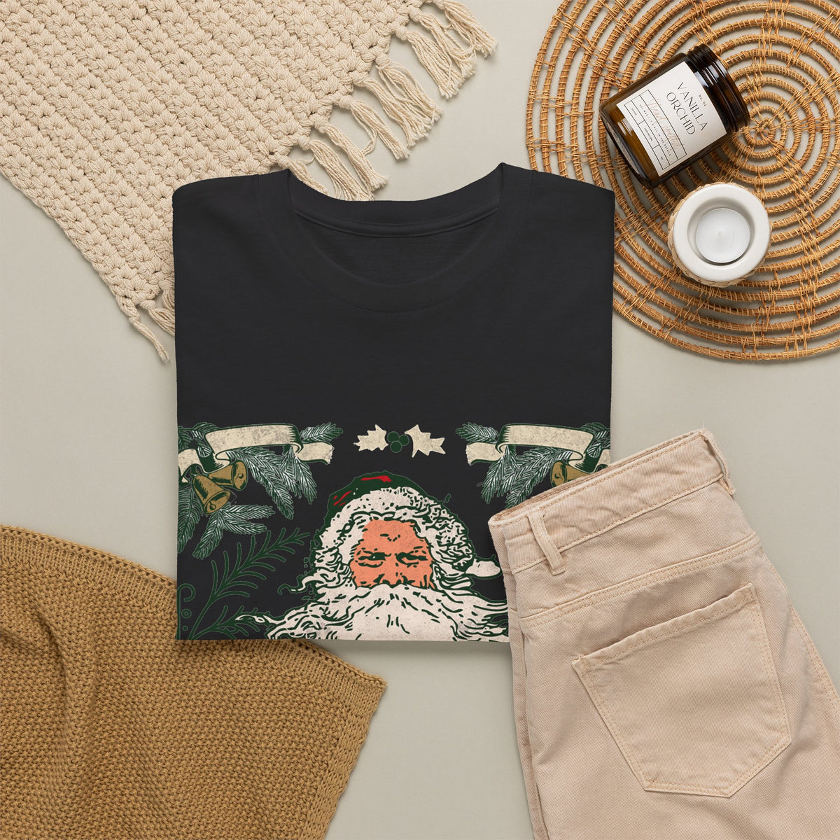 Vintage Santa Christmas Shirt, Retro Merry Christmas Tee, Old Fashioned Santa Graphic T-Shirt, Nostalgic Holiday Gift