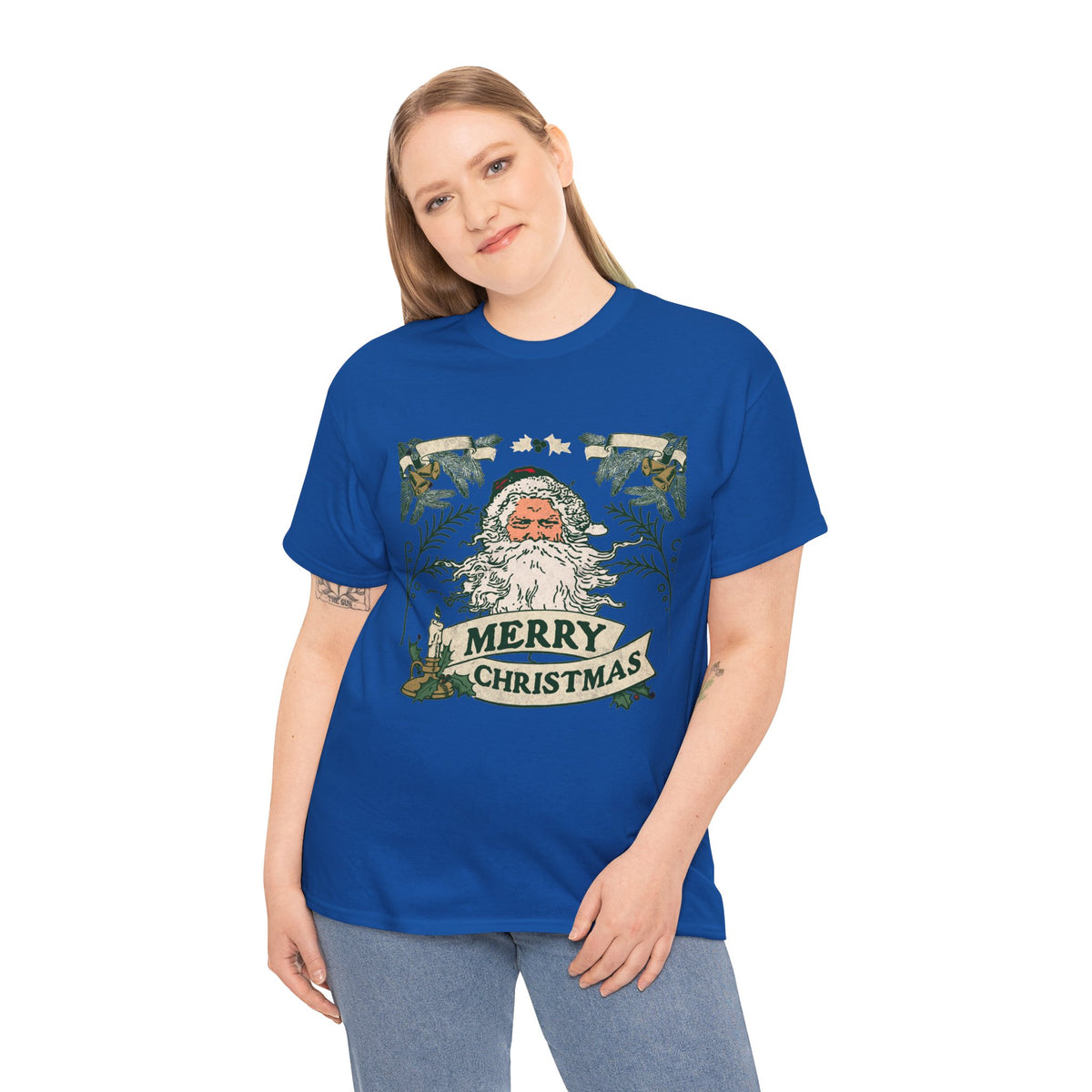 Vintage Santa Christmas Shirt, Retro Merry Christmas Tee, Old Fashioned Santa Graphic T-Shirt, Nostalgic Holiday Gift