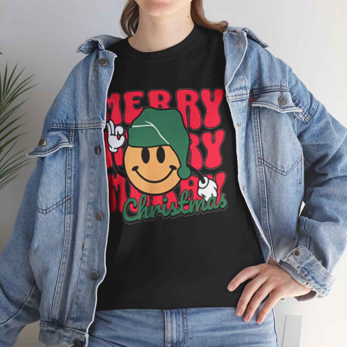 Groovy Christmas Shirt, Retro Smiley Face Christmas Tee, Cute Merry Xmas Graphic T-Shirt, Trendy Holiday Gift