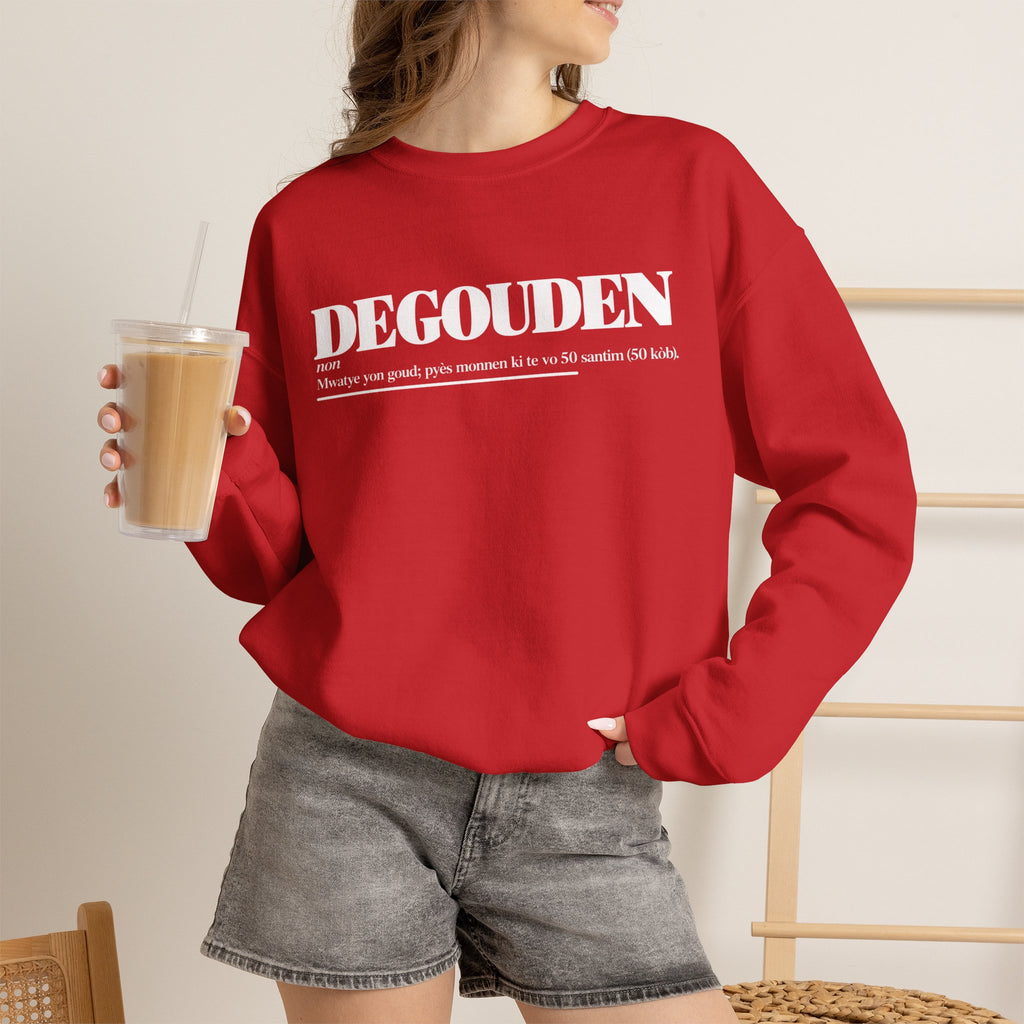 DEGOUDEN Haitian Creole Definition Gen Z Crewneck Sweatshirt