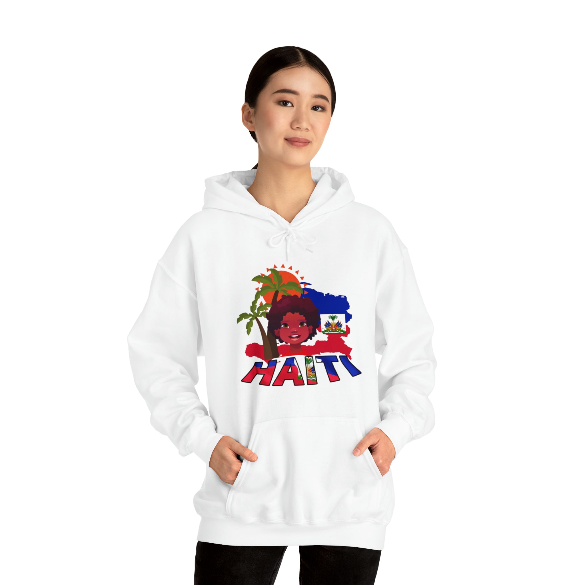 Haiti 509 Co. - Unisex Heavy Blend™ Hooded Sweatshirt Design By Itchy/HBS