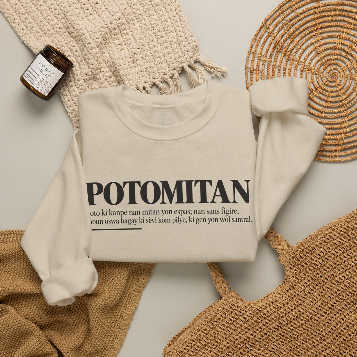 POTOMITAN Haitian Creole Definition Gen Z Crewneck Sweatshirt