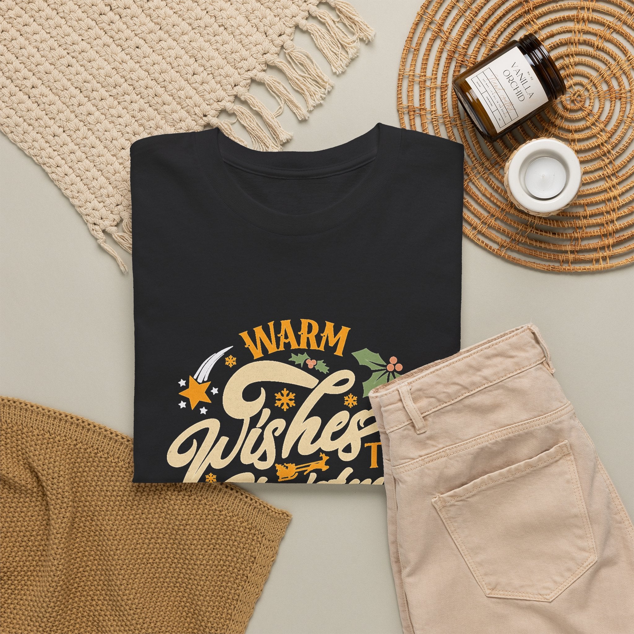 Warm Wishes This Christmas T-Shirt — Retro Holiday Graphic Tee