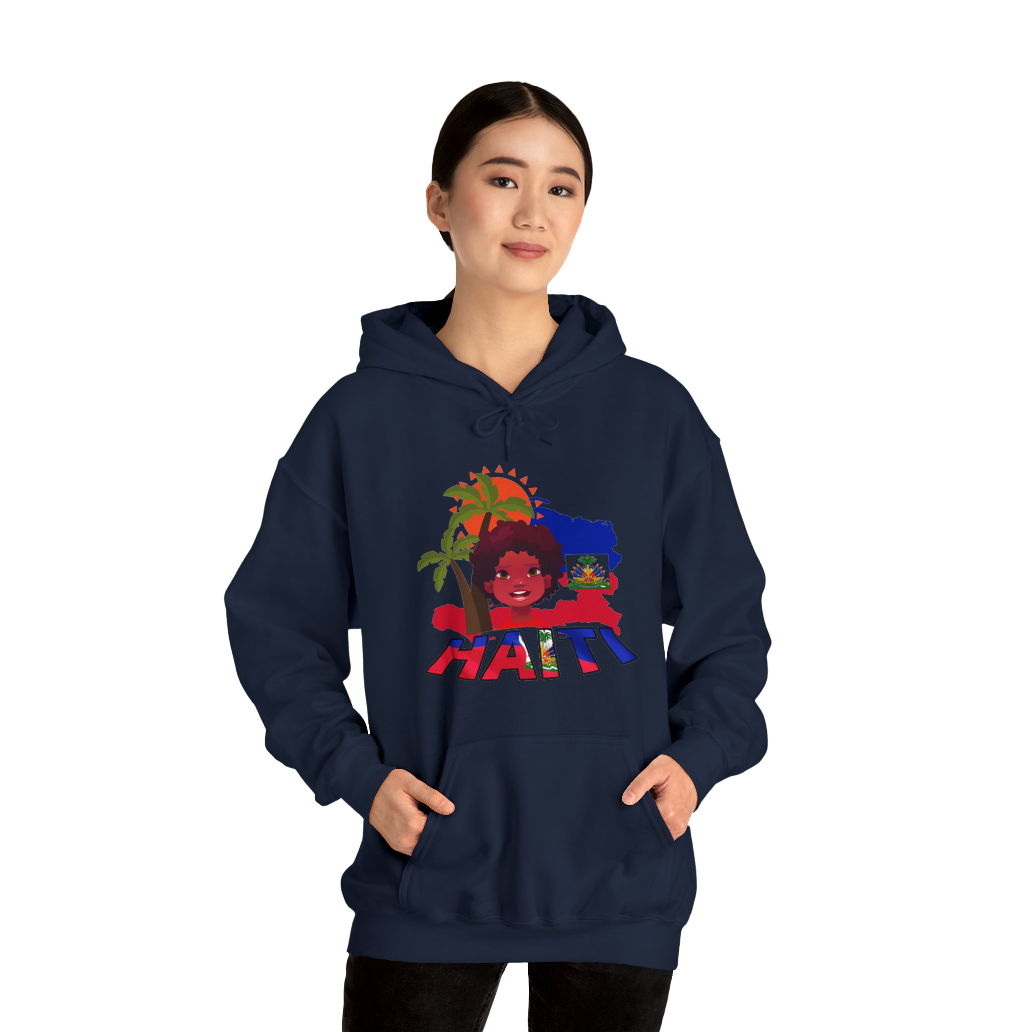 Haiti 509 Co. - Unisex Heavy Blend™ Hooded Sweatshirt Design By Itchy/HBS