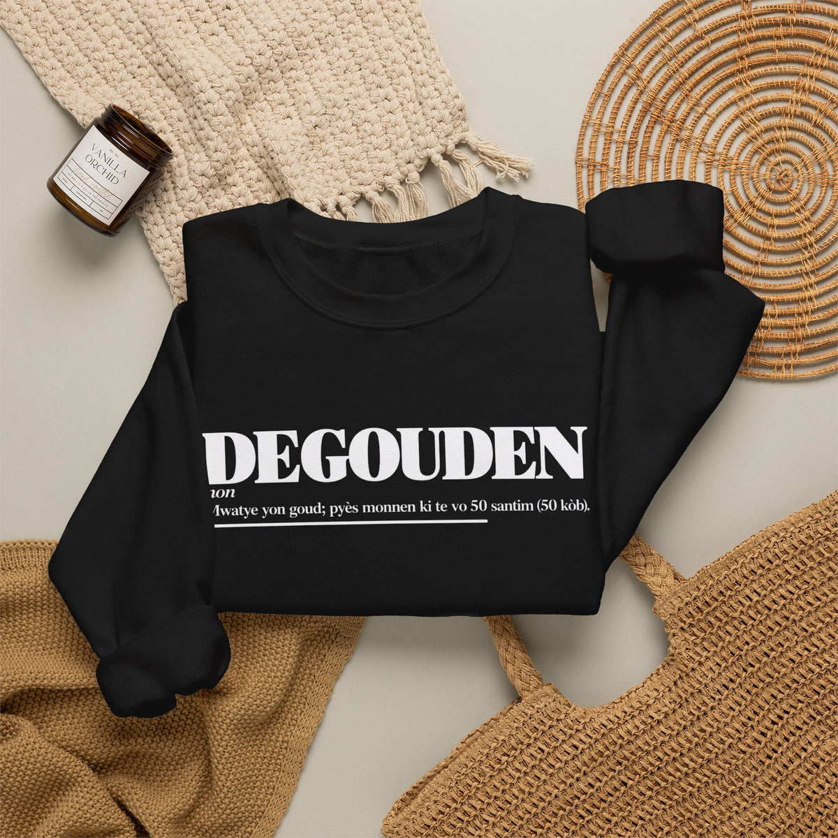 DEGOUDEN Haitian Creole Definition Gen Z Crewneck Sweatshirt
