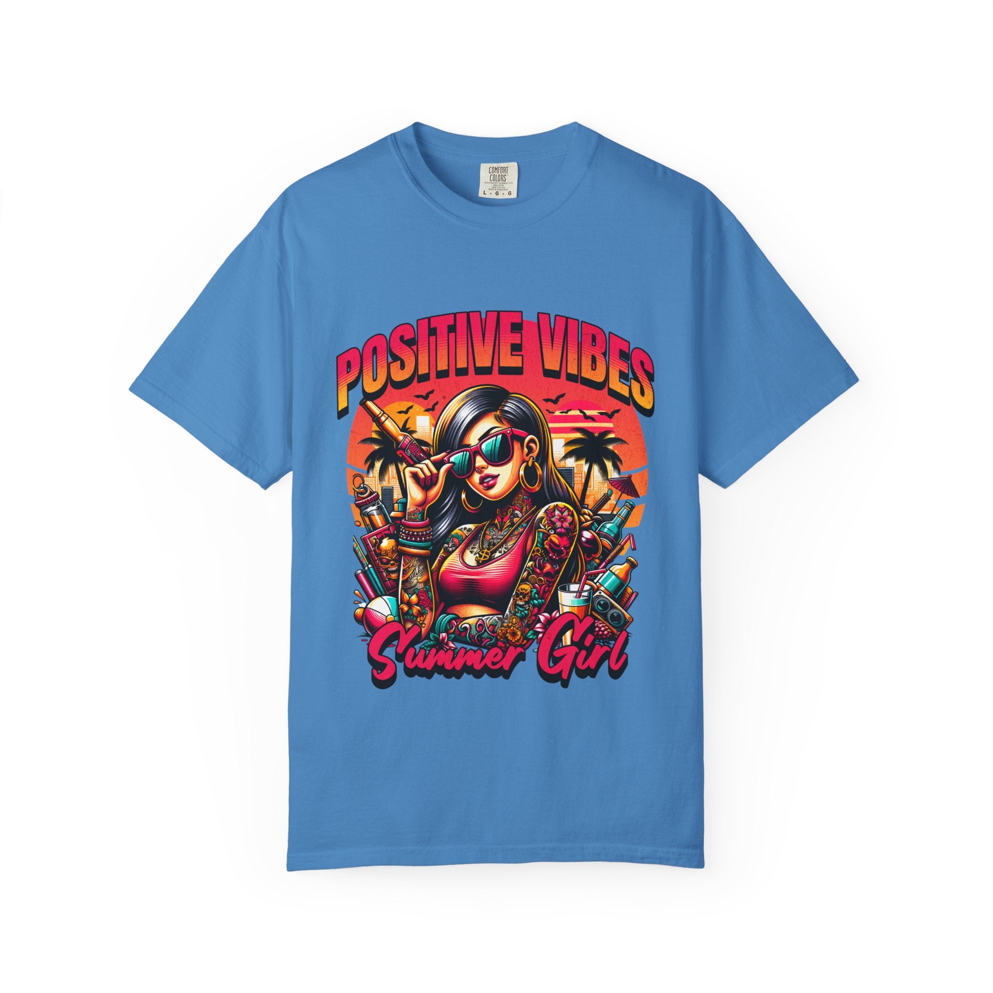Summer Girl Vibes Unisex Garment-Dyed T-Shirt
