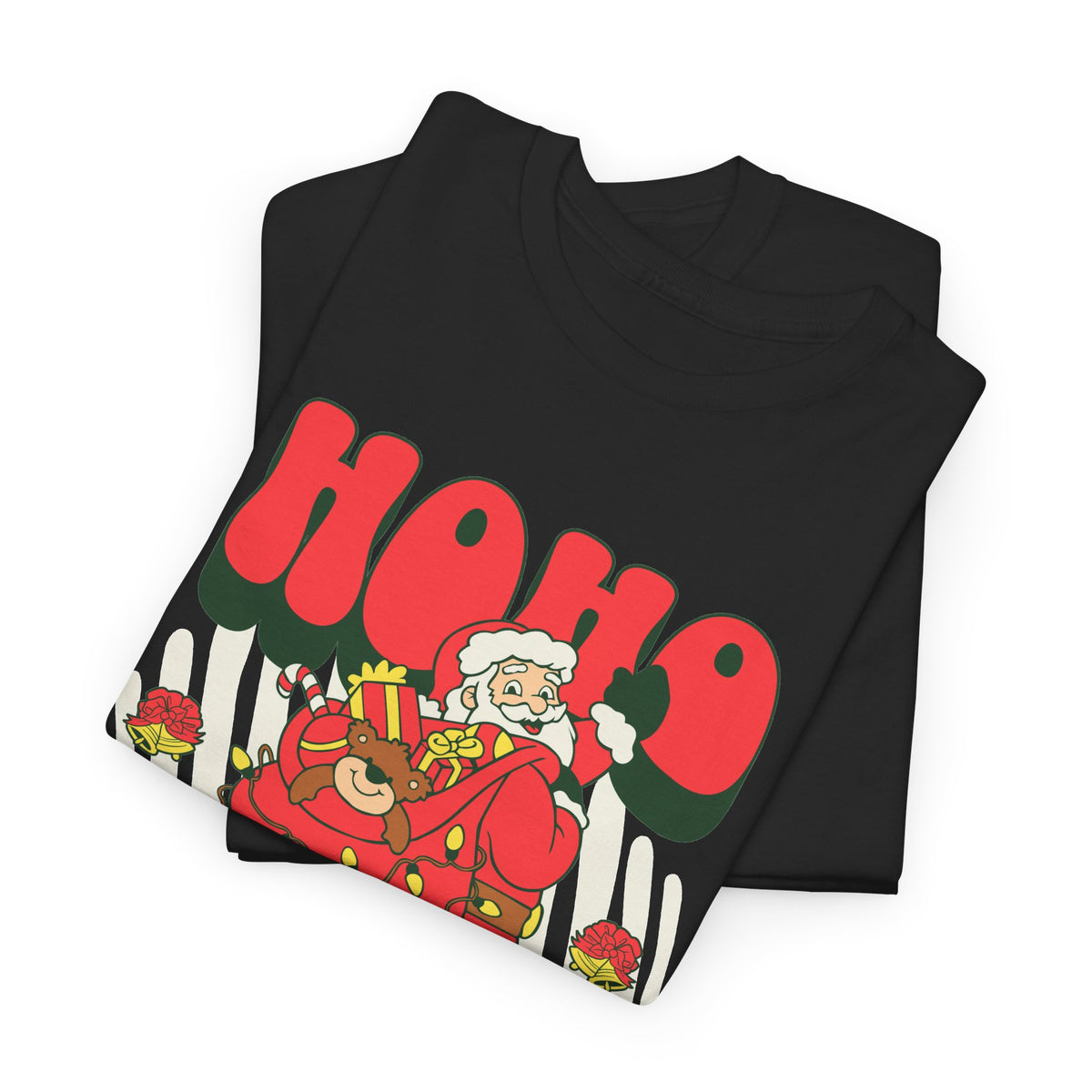 Retro Santa Christmas Shirt, Ho Ho Merry Christmas Tee, Vintage Holiday Graphic T-Shirt, Cute Santa Claus Gift