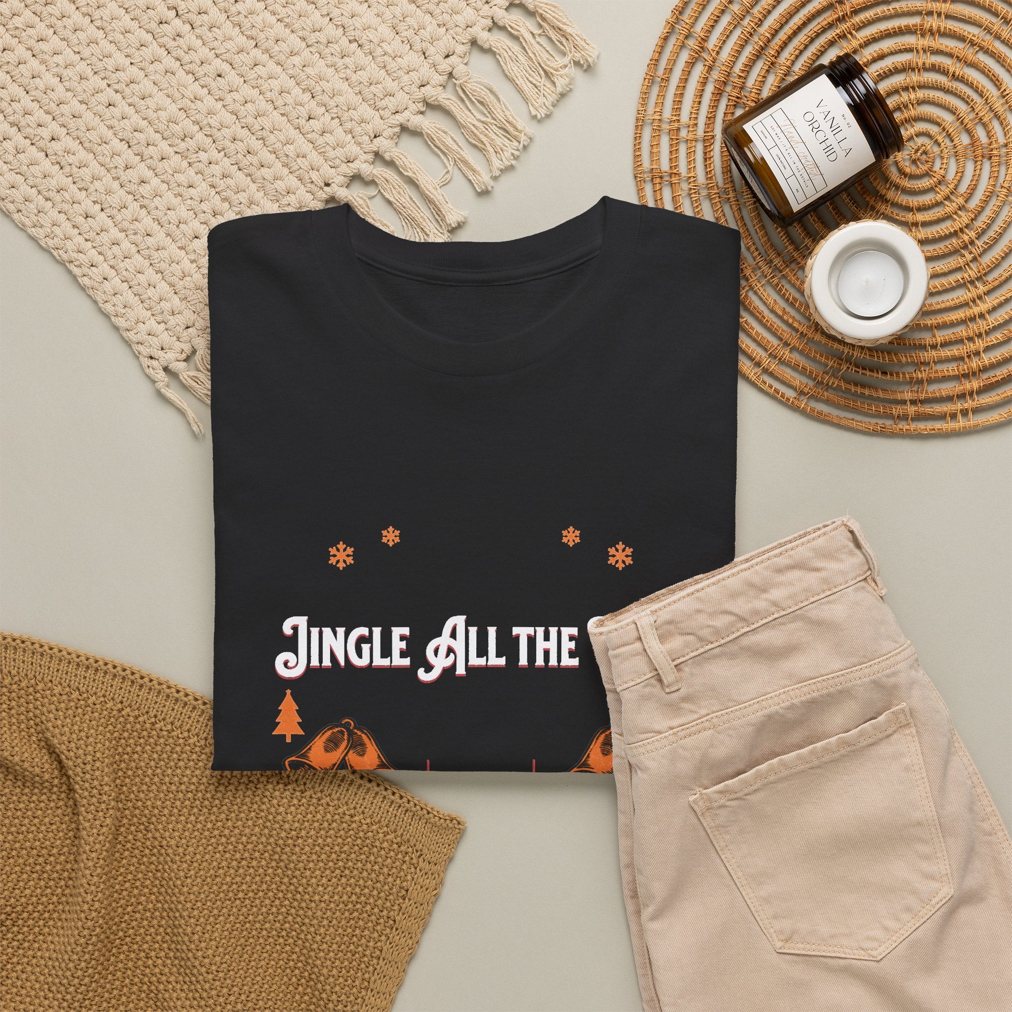 Jingle All the Way Graphic Tee — Vintage Christmas Holiday T-Shirt
