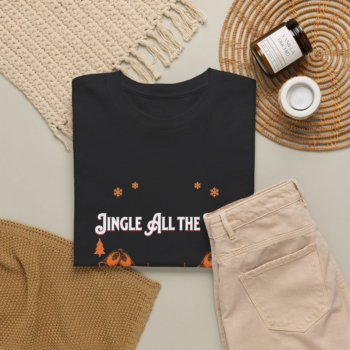 Jingle All the Way Graphic Tee — Vintage Christmas Holiday T-Shirt