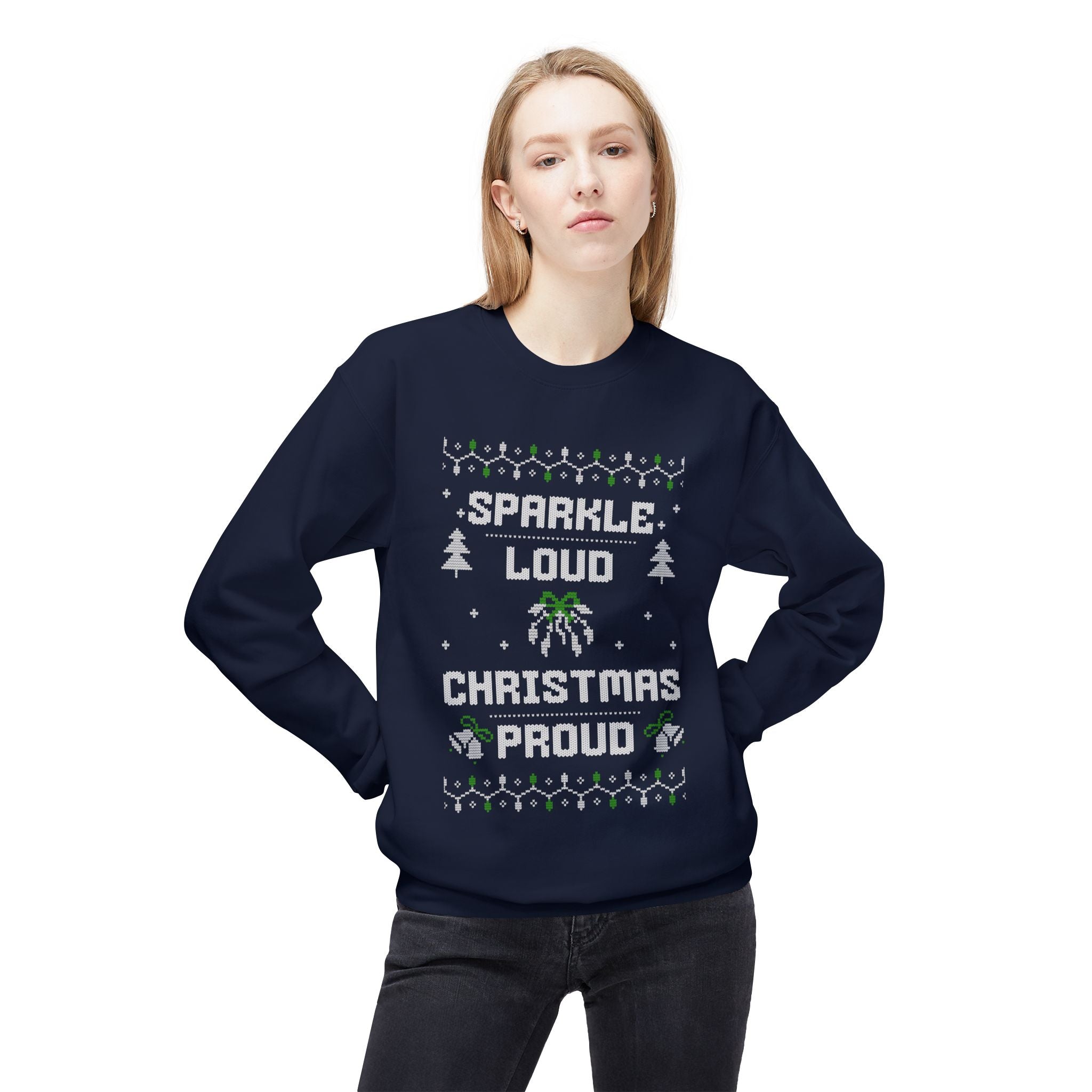 Christmas Proud Unisex Sweatshirt, Casual Streetwear, Gift for Birthdays, Unisex Crewneck, Trendy Outfit