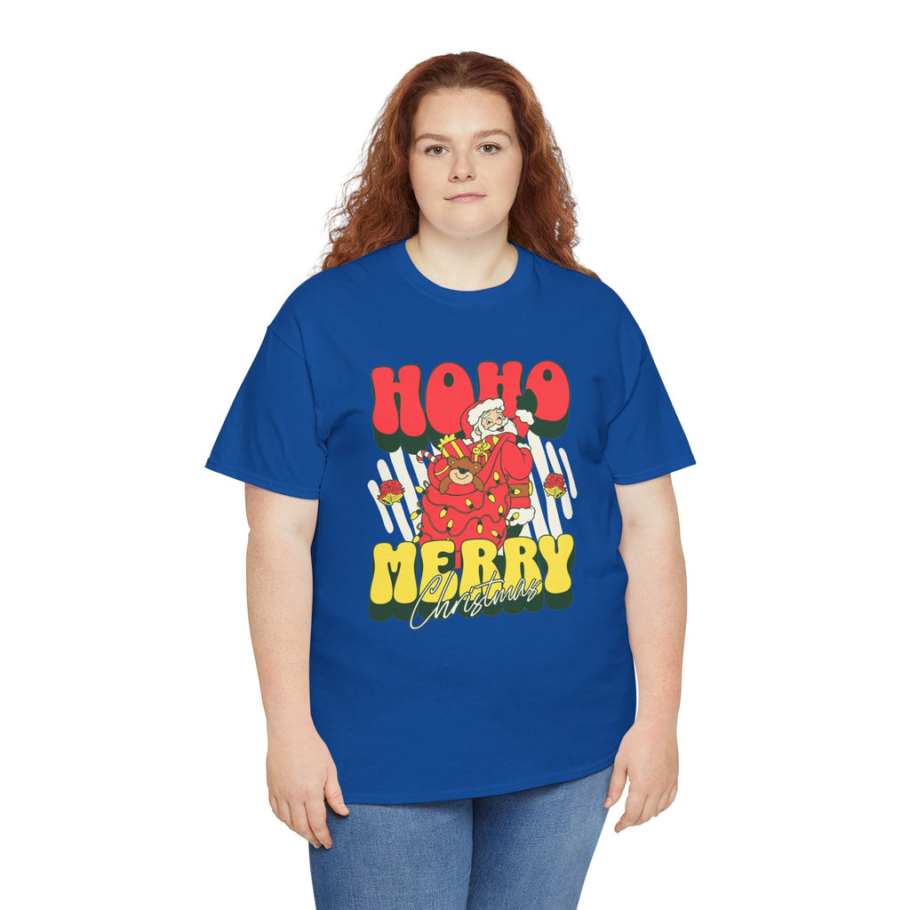 Retro Santa Christmas Shirt, Ho Ho Merry Christmas Tee, Vintage Holiday Graphic T-Shirt, Cute Santa Claus Gift
