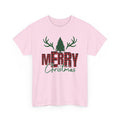 Buffalo Plaid Christmas Shirt, Merry Christmas Graphic Tee, Rustic Farmhouse Holiday T-Shirt, Red Plaid Xmas Gift