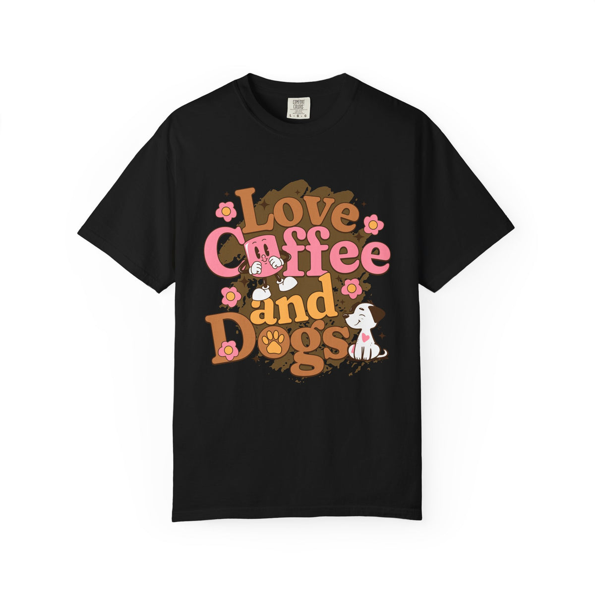 Coffee And Dog Lover's Unisex Sonhco T-shirt - Time For Coffee Keep Chilling and Relaxing