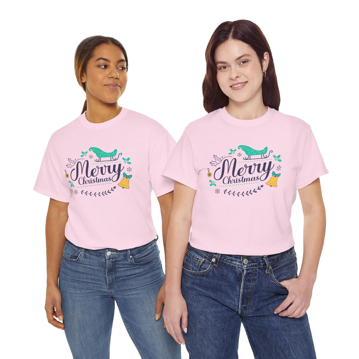 Merry Christmas Shirt, Elegant Holiday Graphic Tee, Festive Christmas Typography T-Shirt, Cute Winter Holiday Gift