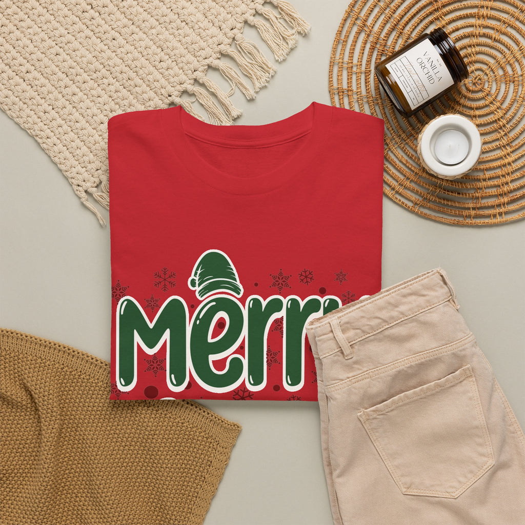 Merry and Bright Christmas Shirt, Retro Holiday Graphic Tee, Vintage Christmas T-Shirt, Festive Xmas Gift