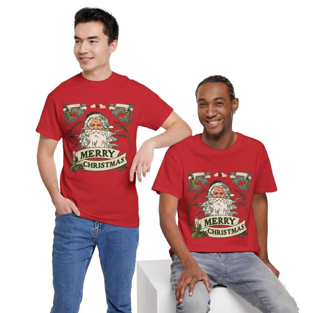 Vintage Santa Christmas Shirt, Retro Merry Christmas Tee, Old Fashioned Santa Graphic T-Shirt, Nostalgic Holiday Gift