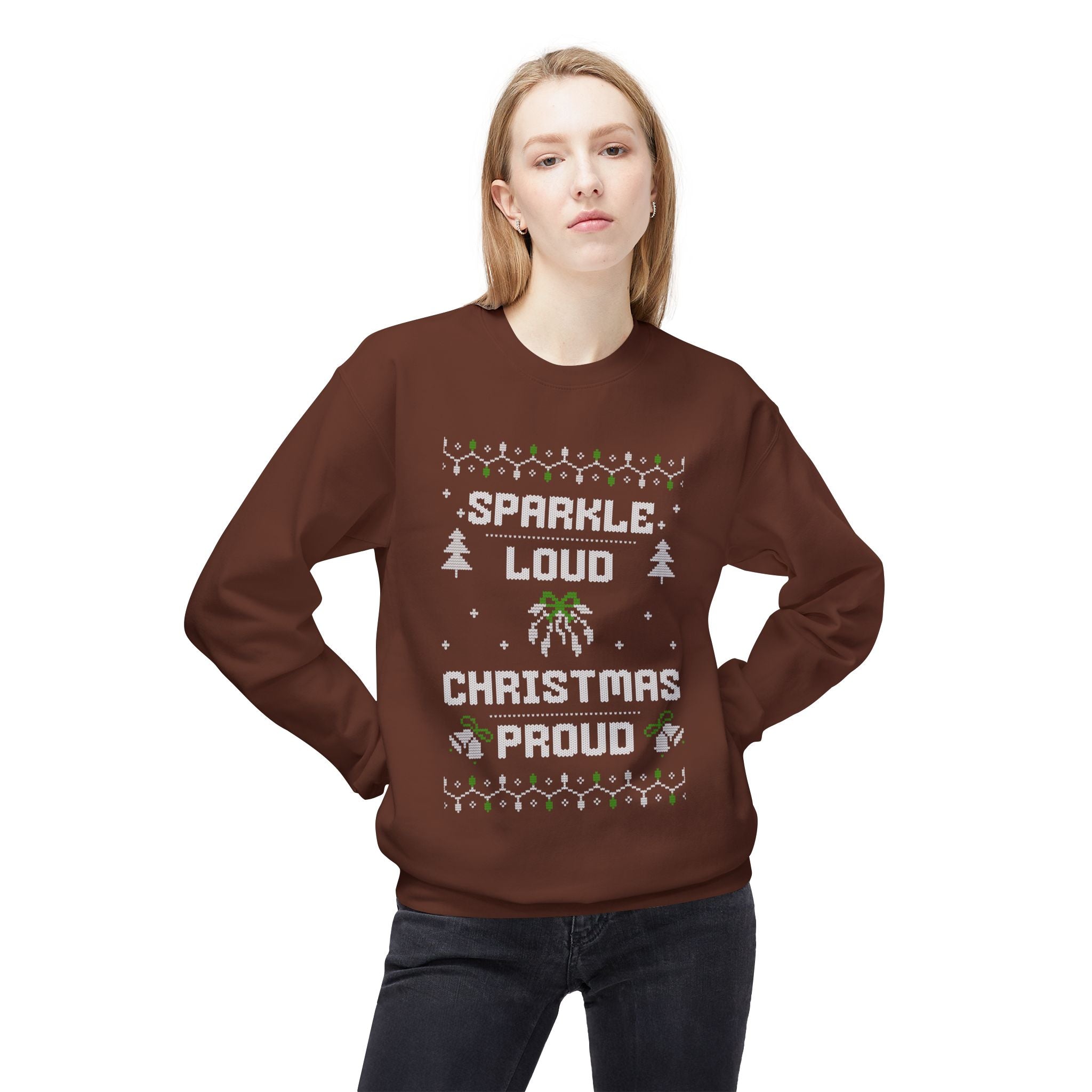 Christmas Proud Unisex Sweatshirt, Casual Streetwear, Gift for Birthdays, Unisex Crewneck, Trendy Outfit