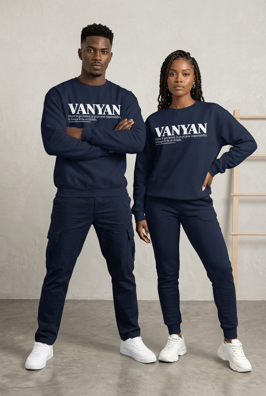 VANYAN Haitian Creole Definition Gen Z Crewneck Sweatshirt