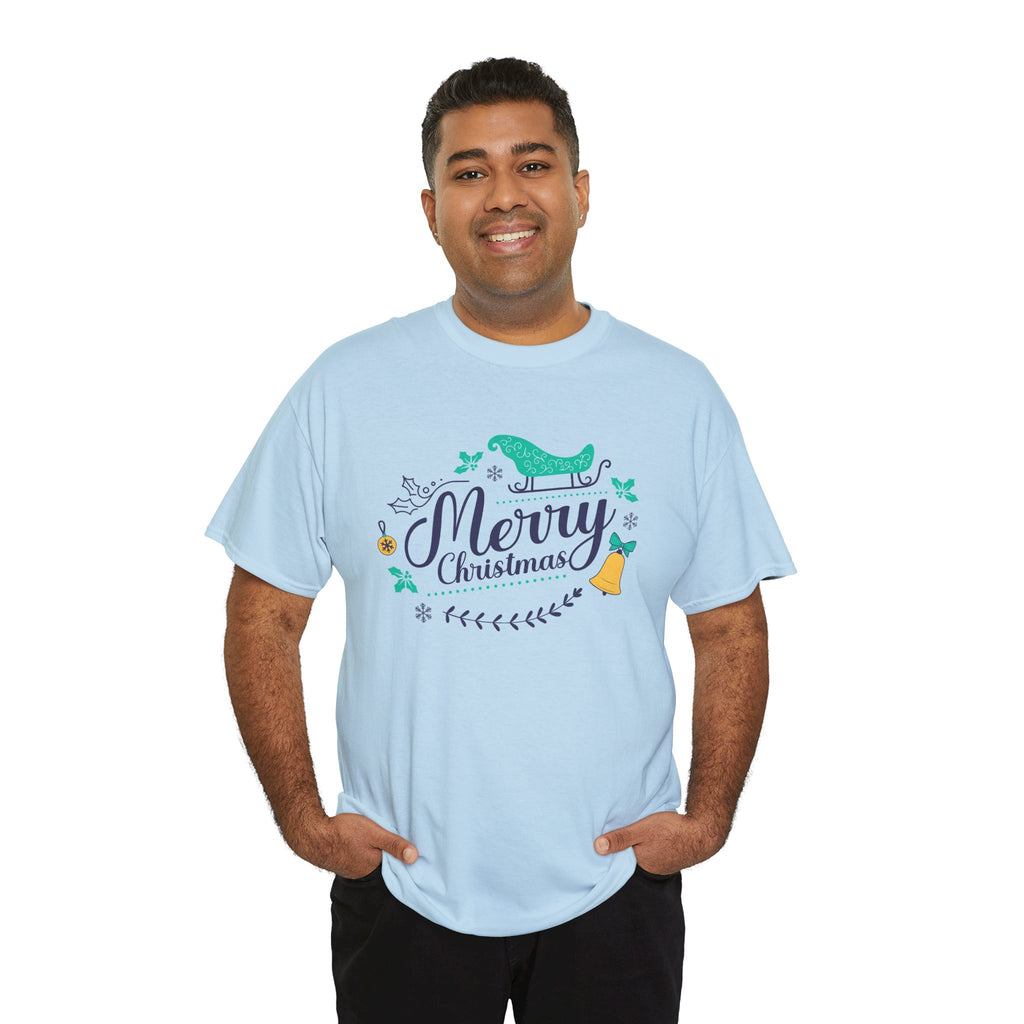 Merry Christmas Shirt, Elegant Holiday Graphic Tee, Festive Christmas Typography T-Shirt, Cute Winter Holiday Gift