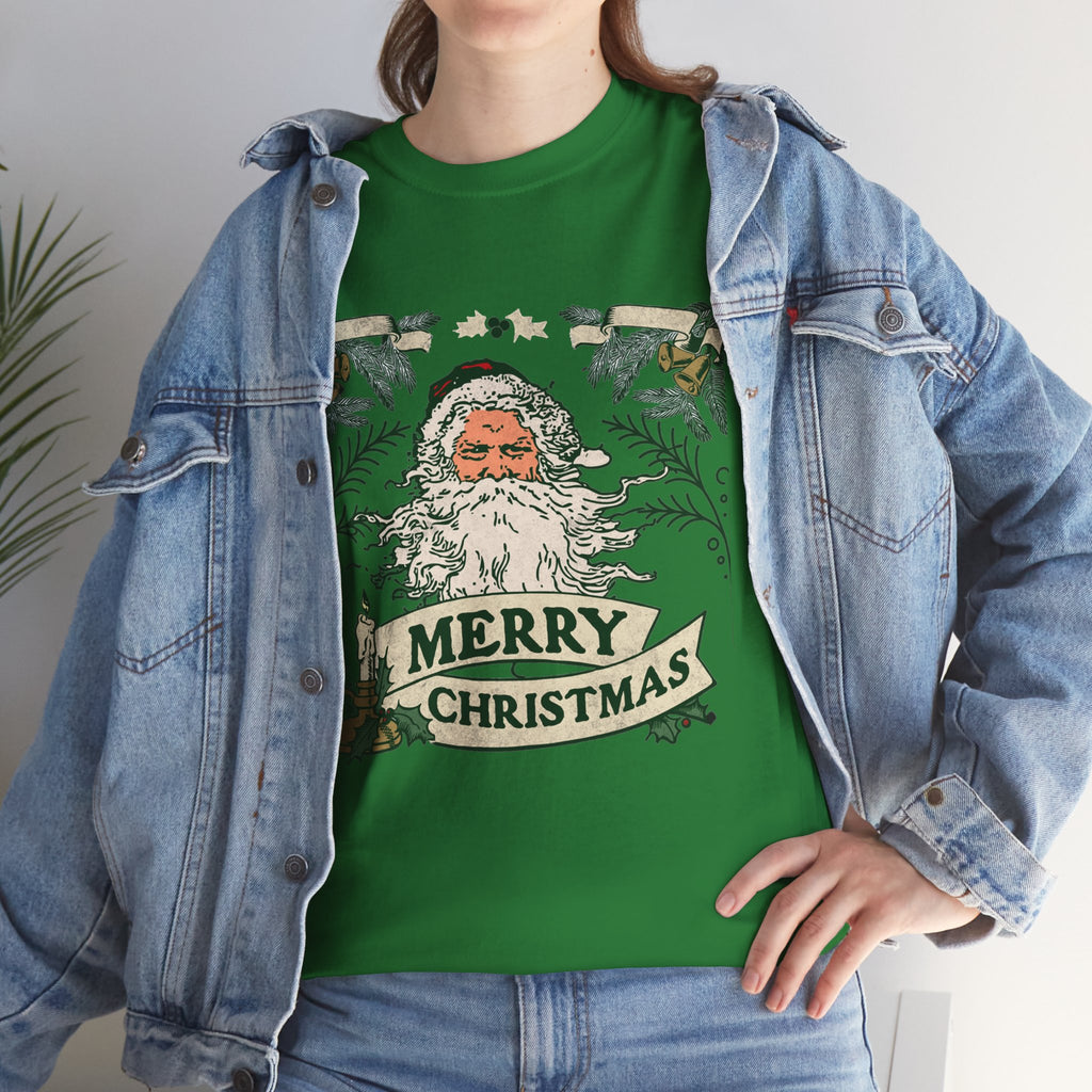 Vintage Santa Christmas Shirt, Retro Merry Christmas Tee, Old Fashioned Santa Graphic T-Shirt, Nostalgic Holiday Gift
