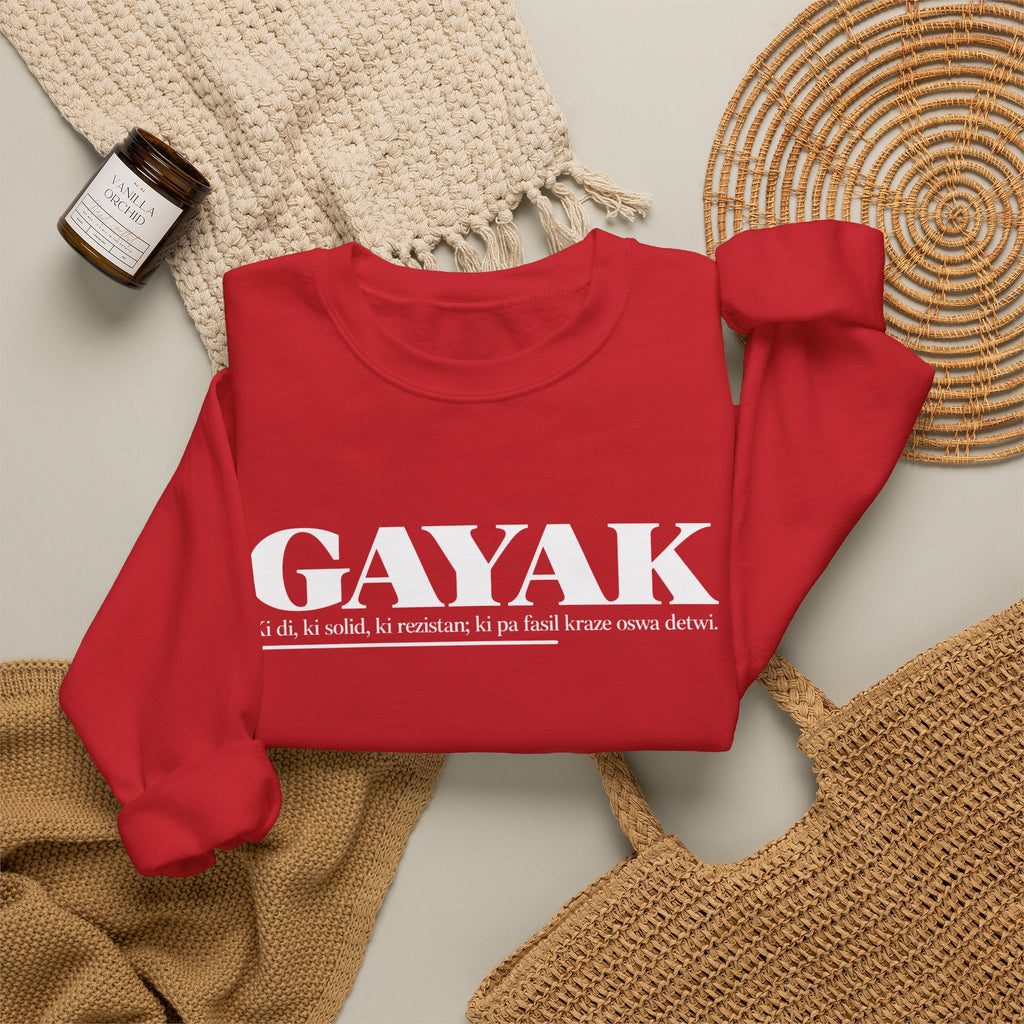 GAYAK Haitian Creole Definition Gen Z Crewneck Sweatshirt