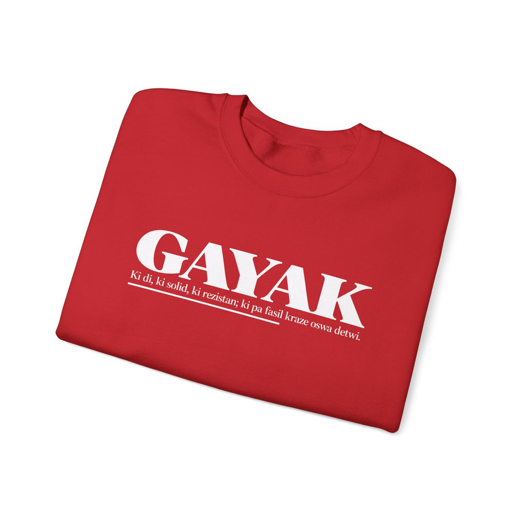 GAYAK Haitian Creole Definition Gen Z Crewneck Sweatshirt