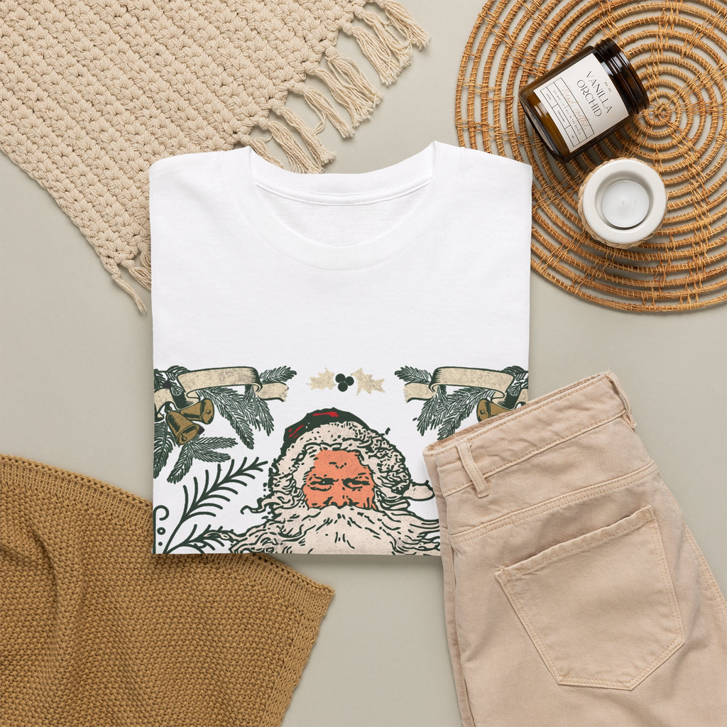 Vintage Santa Christmas Shirt, Retro Merry Christmas Tee, Old Fashioned Santa Graphic T-Shirt, Nostalgic Holiday Gift