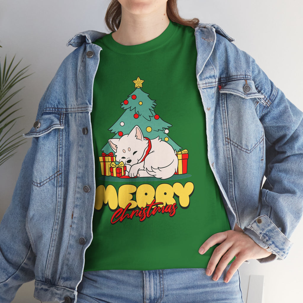 Cute Christmas Dog Shirt, Merry Christmas Puppy Tee, Dog Lover Christmas Gift, Cozy Holiday Graphic T-Shirt