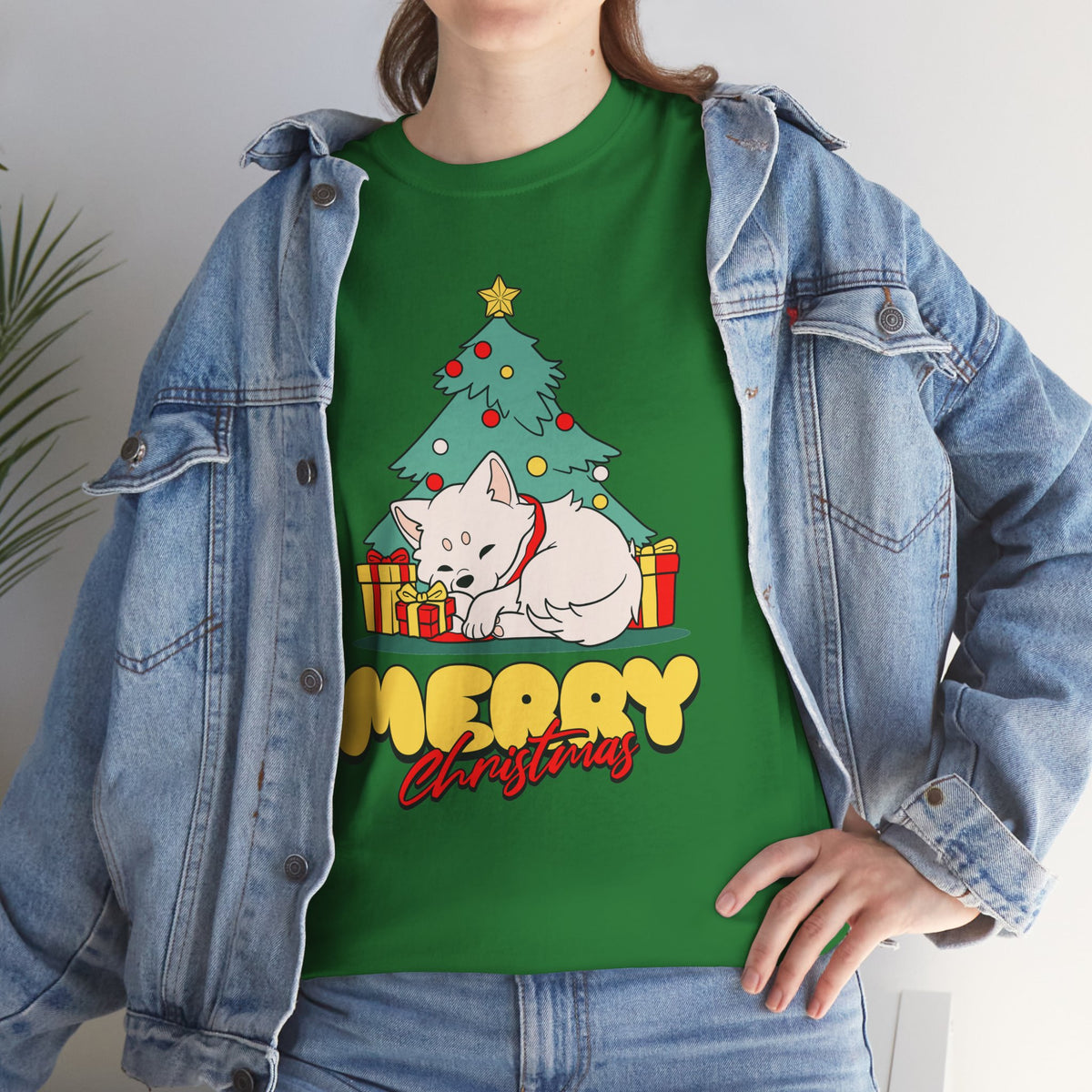 Cute Christmas Dog Shirt, Merry Christmas Puppy Tee, Dog Lover Christmas Gift, Cozy Holiday Graphic T-Shirt