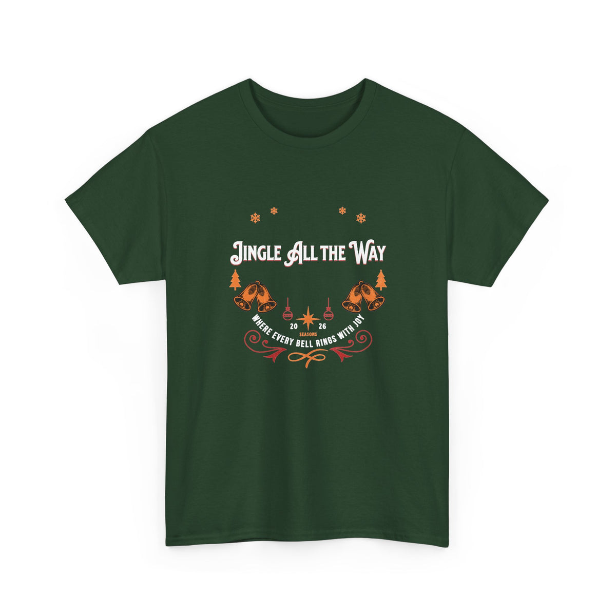 Jingle All the Way Graphic Tee — Vintage Christmas Holiday T-Shirt