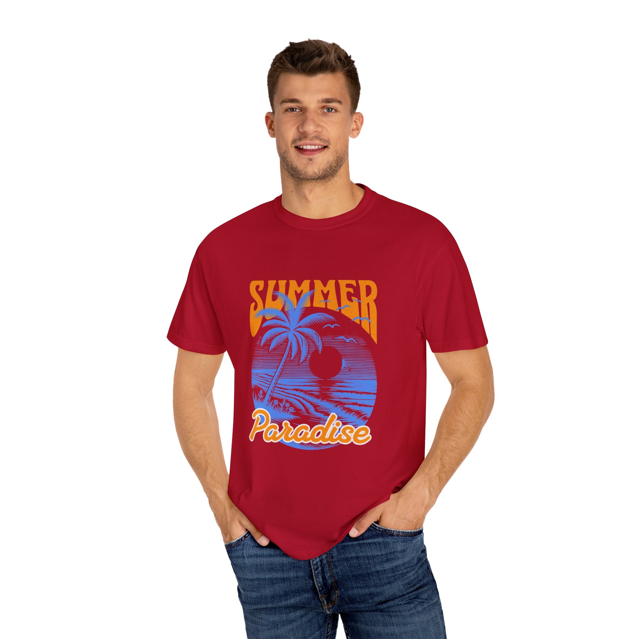 Summer Paradise Unisex Garment-Dyed T-Shirt