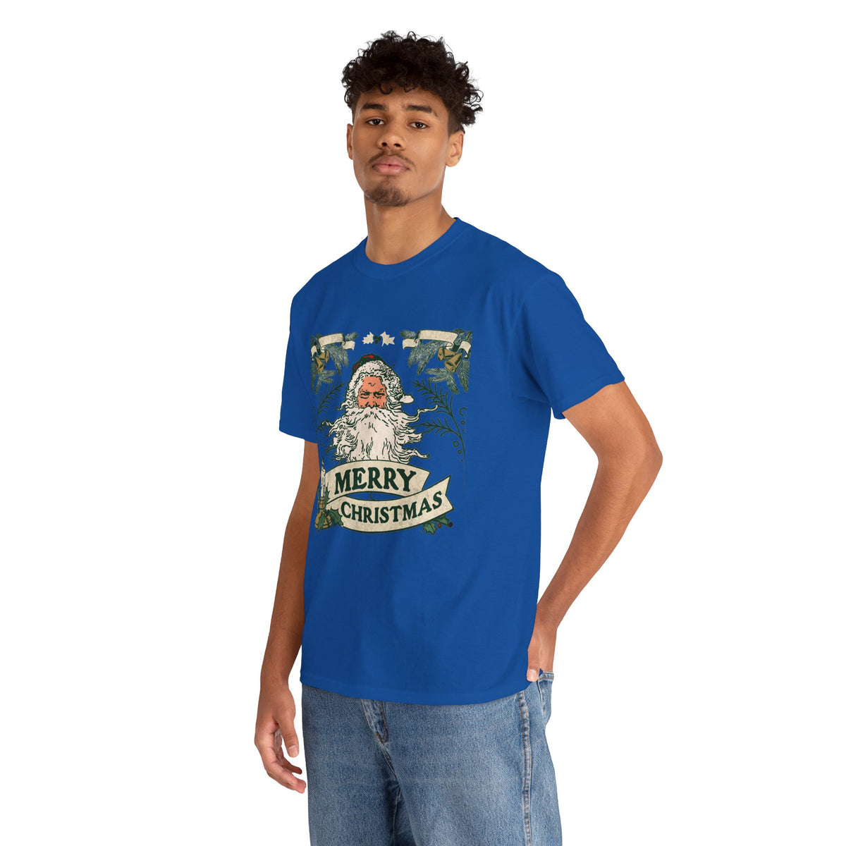 Vintage Santa Christmas Shirt, Retro Merry Christmas Tee, Old Fashioned Santa Graphic T-Shirt, Nostalgic Holiday Gift