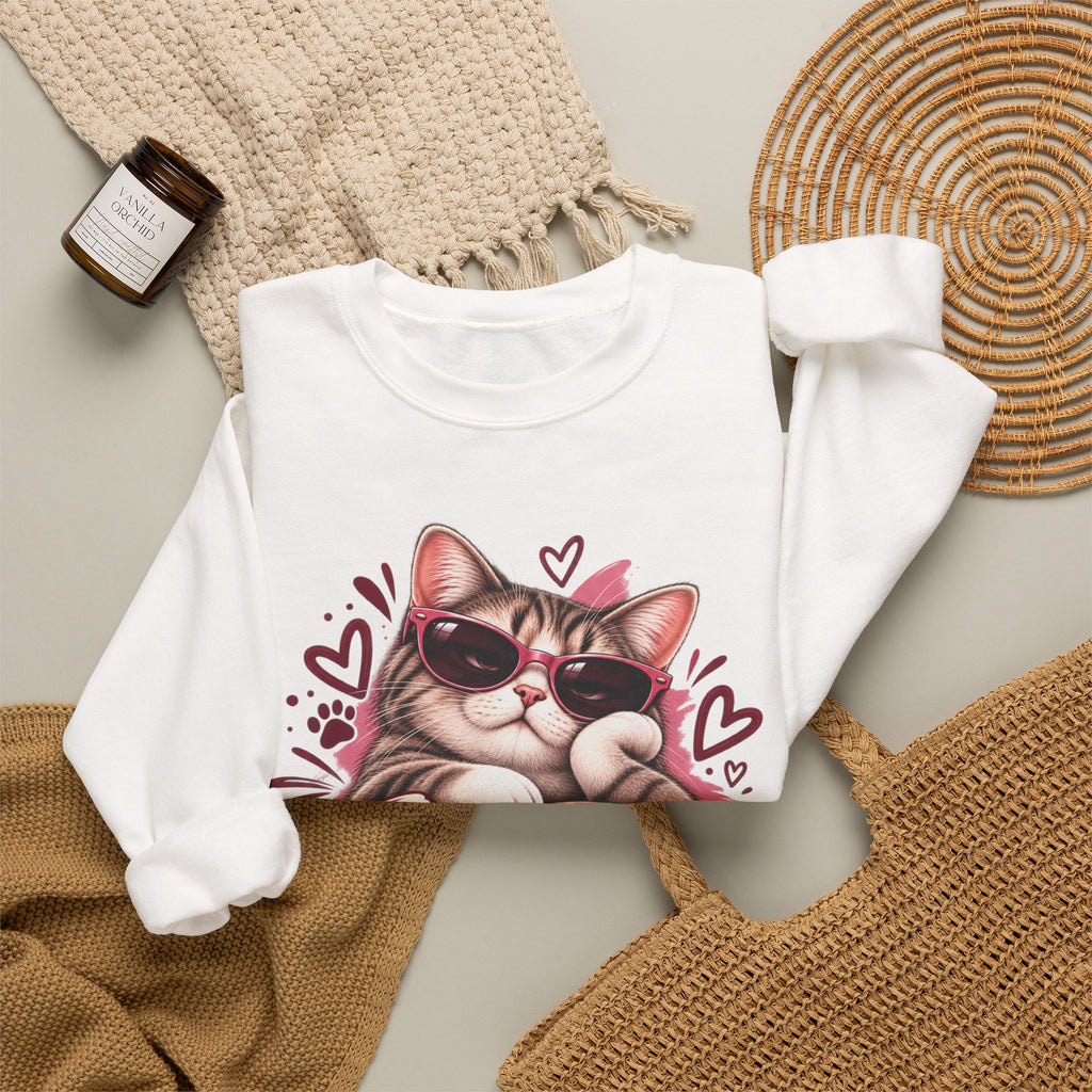Sorry, My Cat Said No — Funny Cat Lover Crewneck Sweatshirt