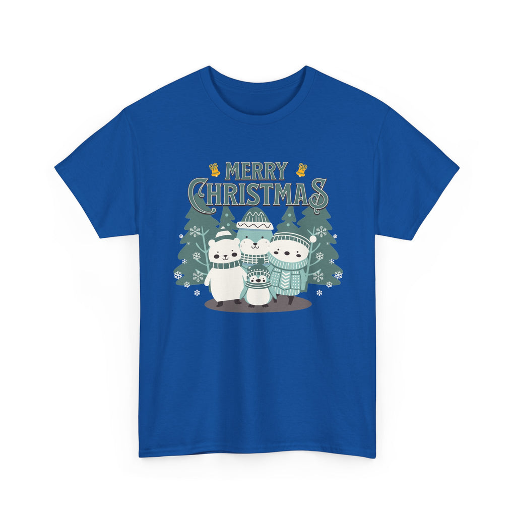 Cute Polar Bear Christmas Shirt, Merry Christmas Graphic Tee, Cozy Winter Animals T-Shirt, Penguin Holiday Gift