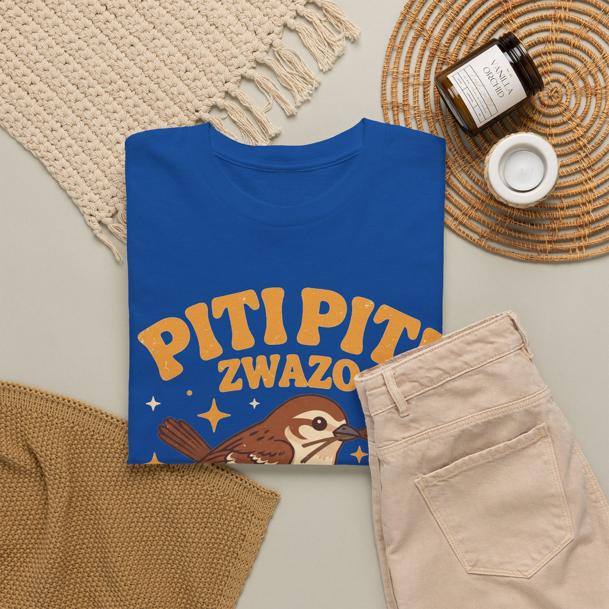 Piti Piti Zwazo Fè Nich Li – Haitian Creole Graphic T-Shirt