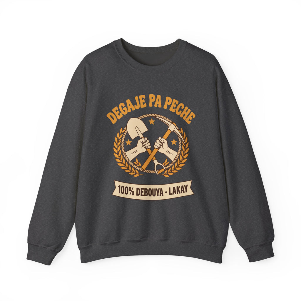 Degaje Pa Peche – Haitian Creole Motivational Graphic T-Shirt | SONHCO