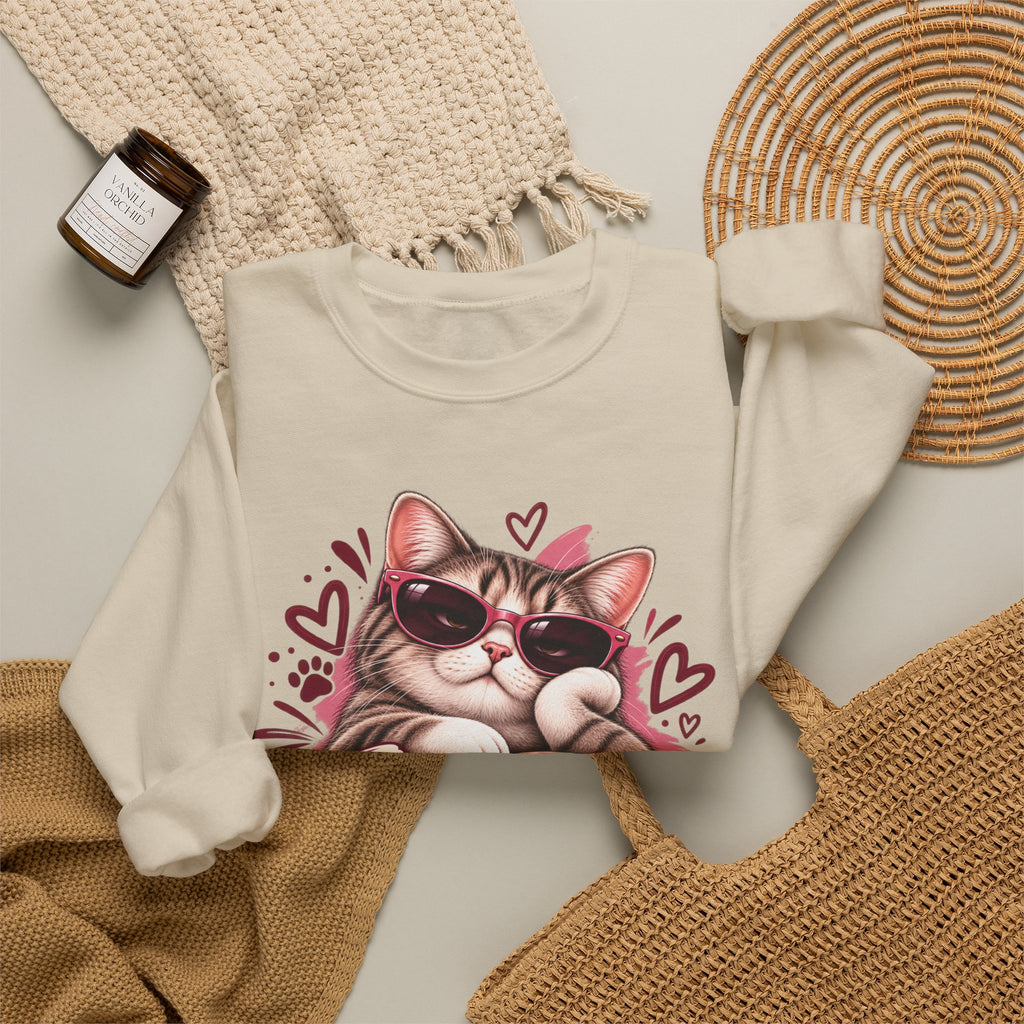 Sorry, My Cat Said No — Funny Cat Lover Crewneck Sweatshirt