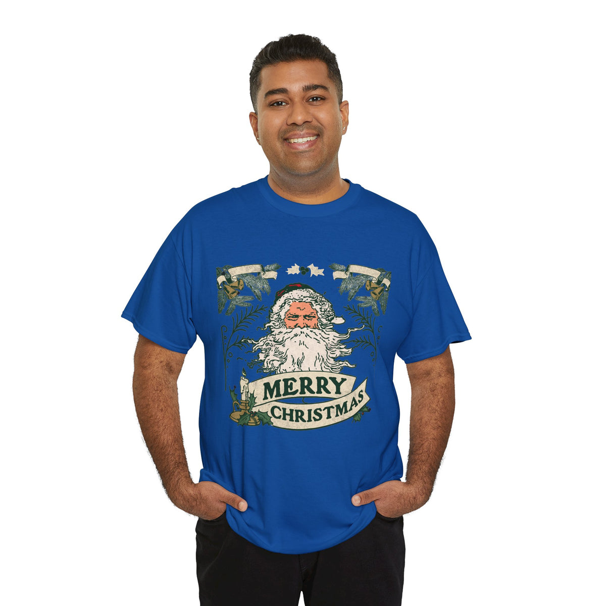 Vintage Santa Christmas Shirt, Retro Merry Christmas Tee, Old Fashioned Santa Graphic T-Shirt, Nostalgic Holiday Gift