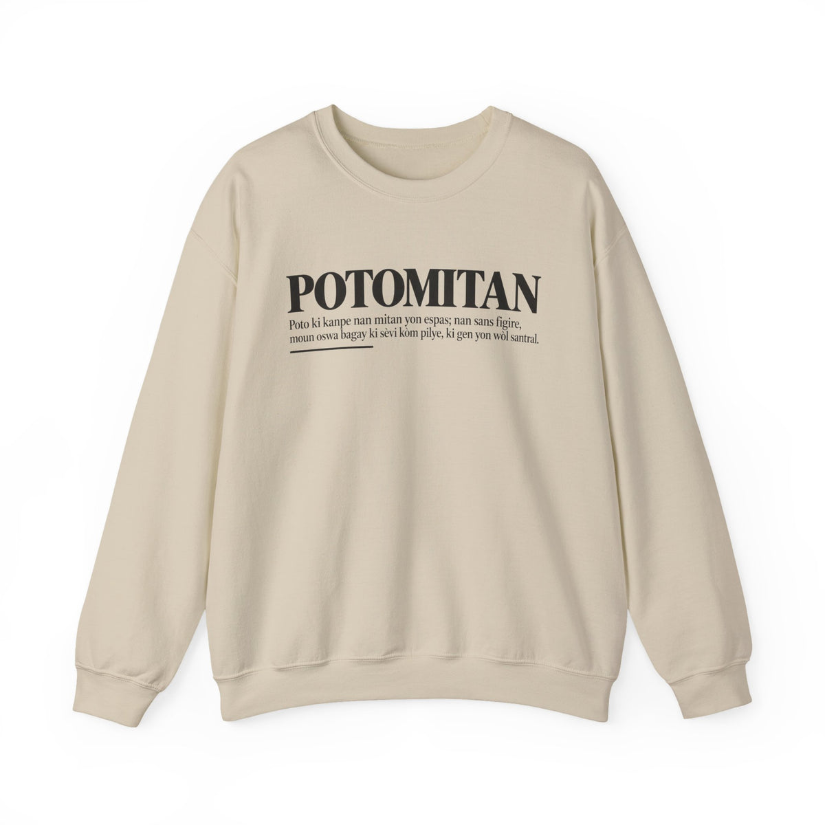 POTOMITAN Haitian Creole Definition Gen Z Crewneck Sweatshirt