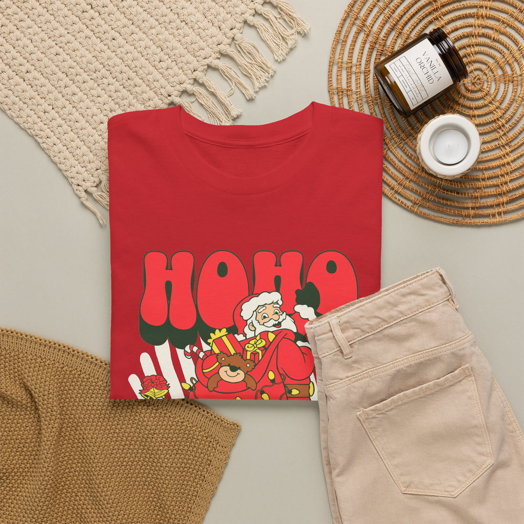 Retro Santa Christmas Shirt, Ho Ho Merry Christmas Tee, Vintage Holiday Graphic T-Shirt, Cute Santa Claus Gift