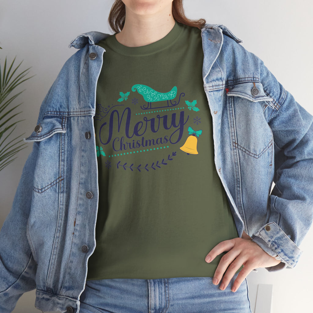 Merry Christmas Shirt, Elegant Holiday Graphic Tee, Festive Christmas Typography T-Shirt, Cute Winter Holiday Gift
