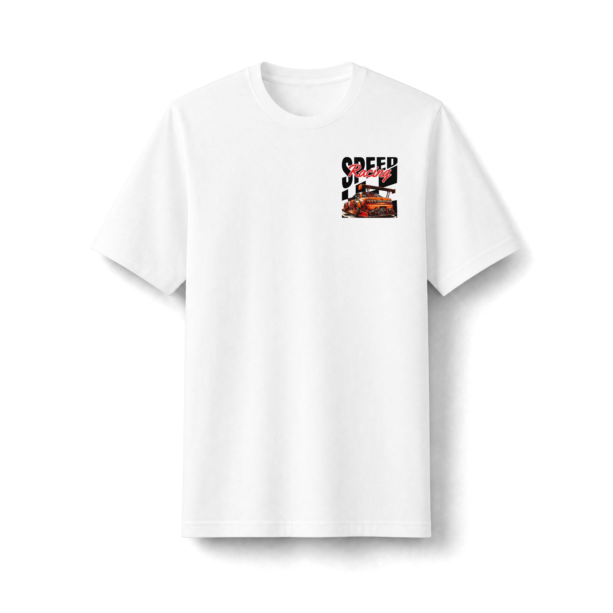 Racing Speed Graphic Tee — Vintage Drift Car Short-Sleeve Shirt