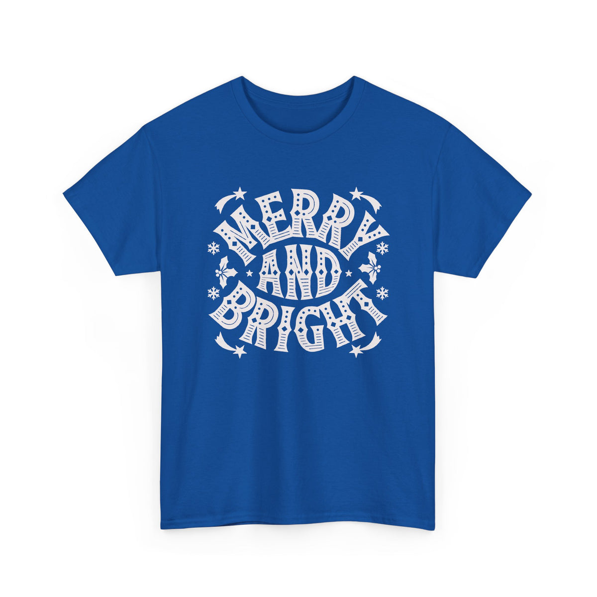 Merry and Bright Christmas Shirt, Retro Christmas Graphic Tee, Vintage Holiday T-Shirt, Minimalist Xmas Gift