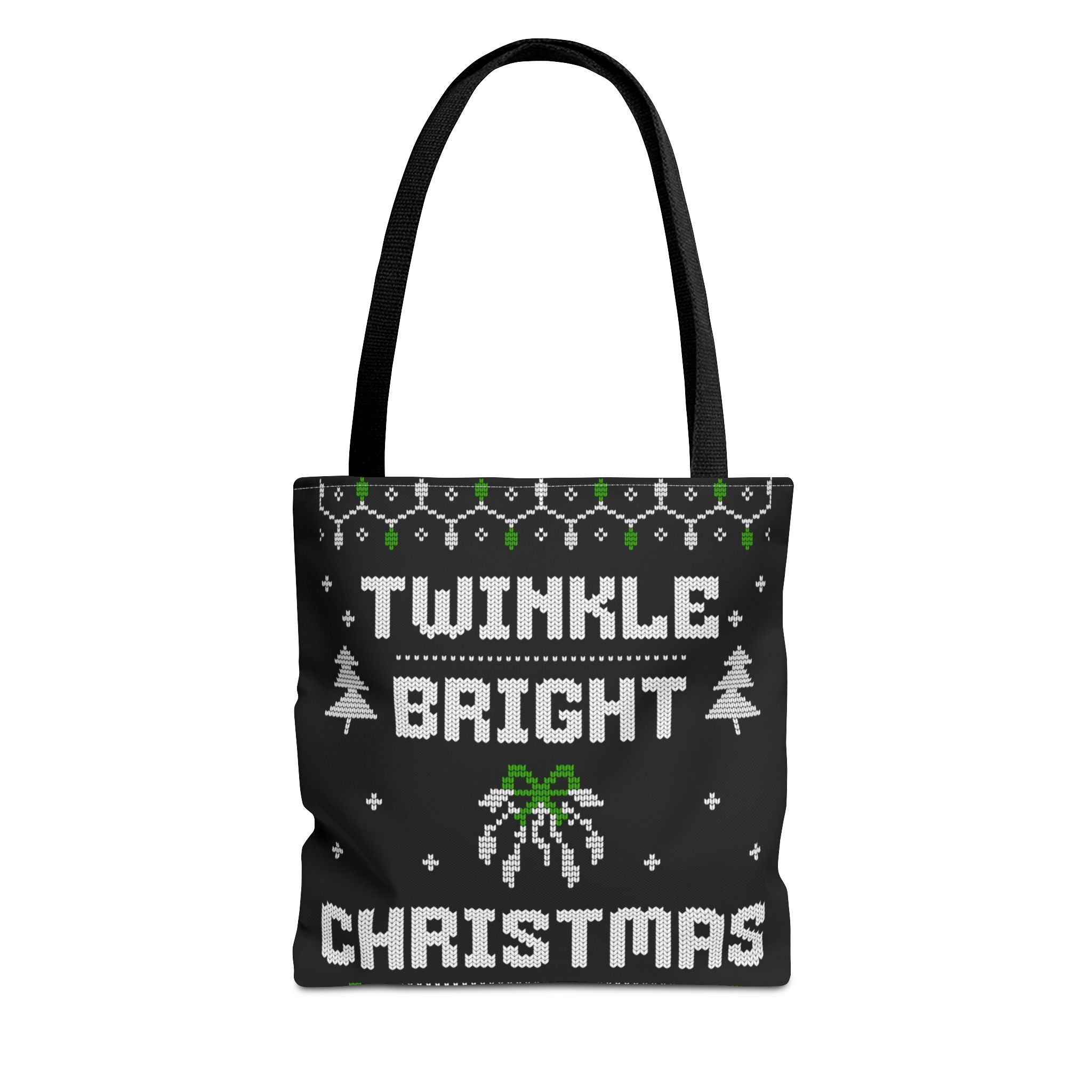 Christmas Tote Bag, Holiday Shopping Bag, Festive Gift Bag, Twinkle Bright Designs, Eco-Friendly Christmas Decor