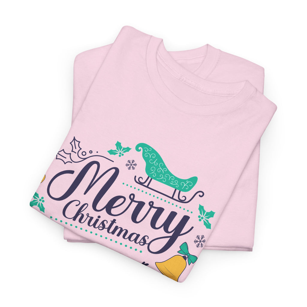 Merry Christmas Shirt, Elegant Holiday Graphic Tee, Festive Christmas Typography T-Shirt, Cute Winter Holiday Gift