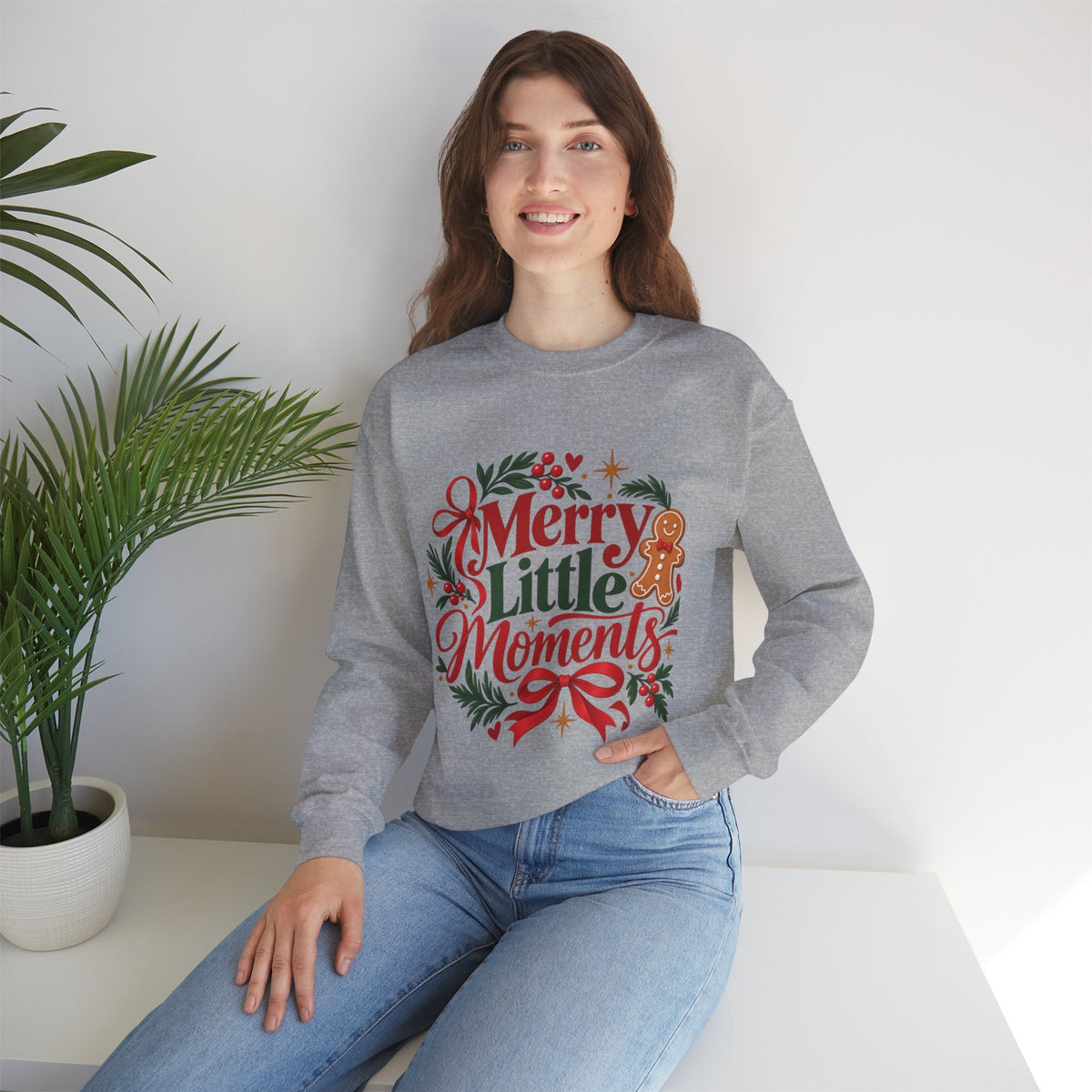 Merry Little Moments Sweatshirt, Retro Christmas Crewneck, Cute Holiday Sweater, Cozy Christmas Gift