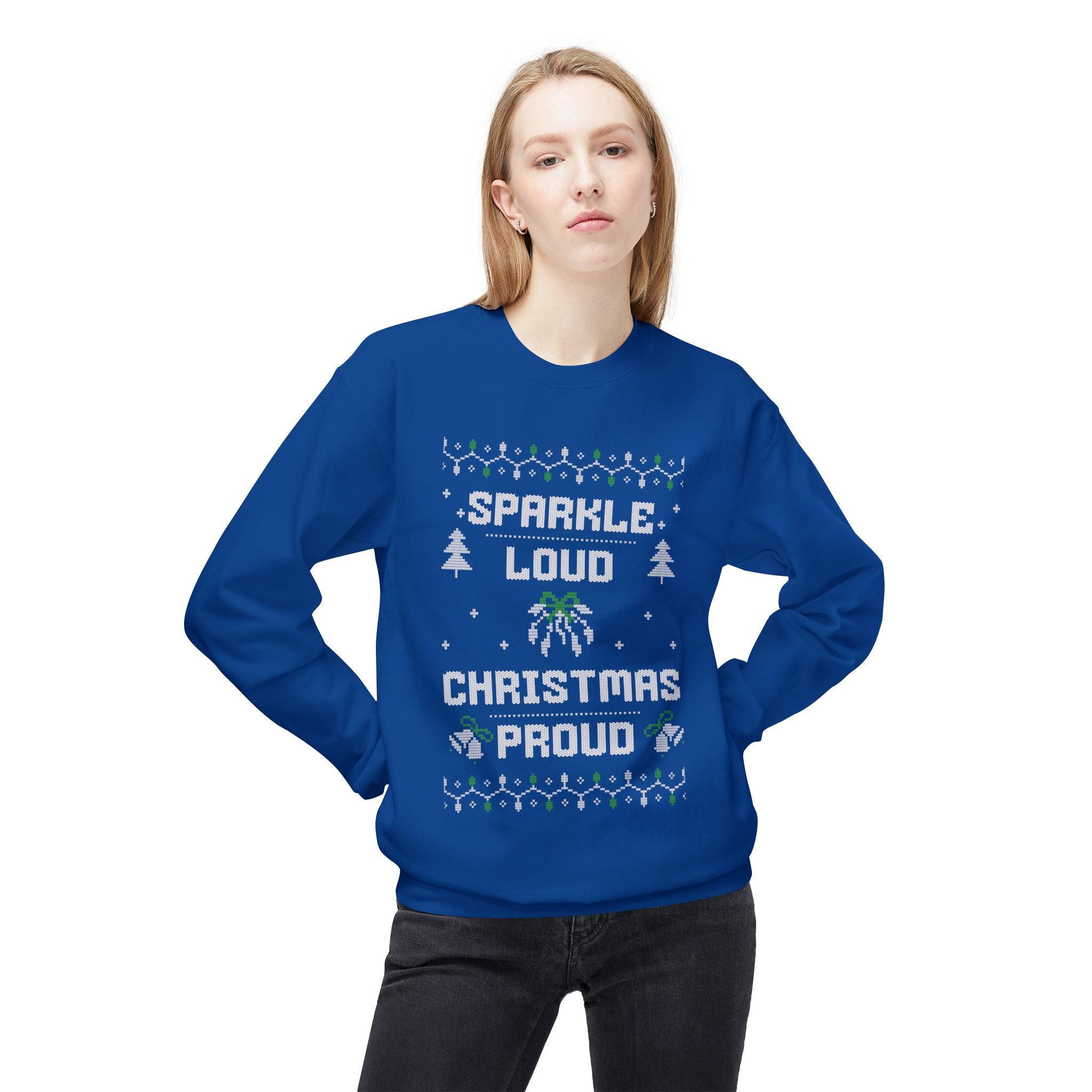 Christmas Proud Unisex Sweatshirt, Casual Streetwear, Gift for Birthdays, Unisex Crewneck, Trendy Outfit